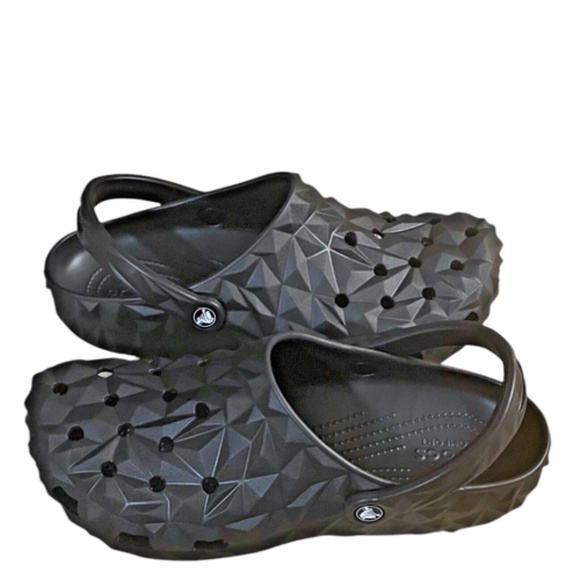 Crocs Mens Metallic Black Clogs Size 11 - Picture 3 of 9